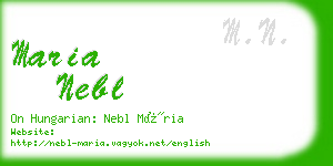 maria nebl business card